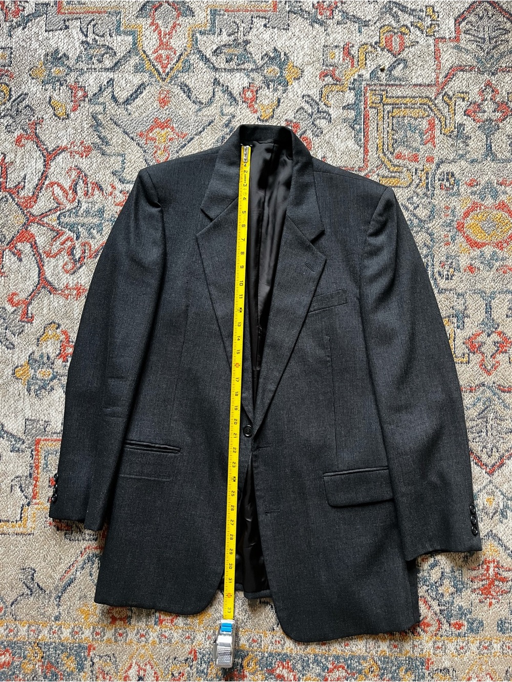 Park Avenue Men's Dark Charcoal Single-Breasted Suit Jacket